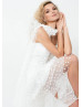 Sweetheart Neck White Polka Dot Tulle Party Dress